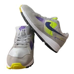 Nike Air Skylon 2 Men’s Size 9.5 Gray Volt Purple Retro Running Sneakers A01551-